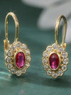 Classic Oval Zirconia Pendant Earrings