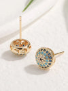 Vintage Vibe Zirconia Evil Eye Stud Earrings