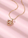 Elegant Gold Initial Heart Necklace