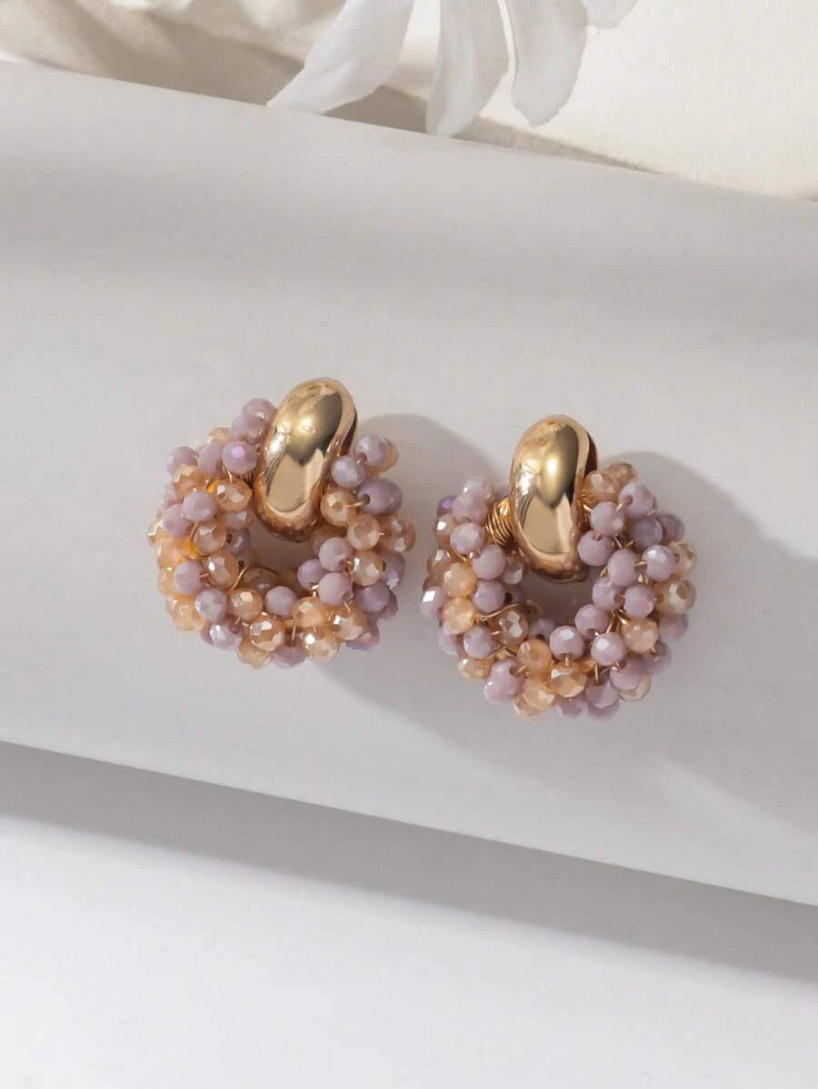 Handmade Bohemian Faux Crystal Earrings