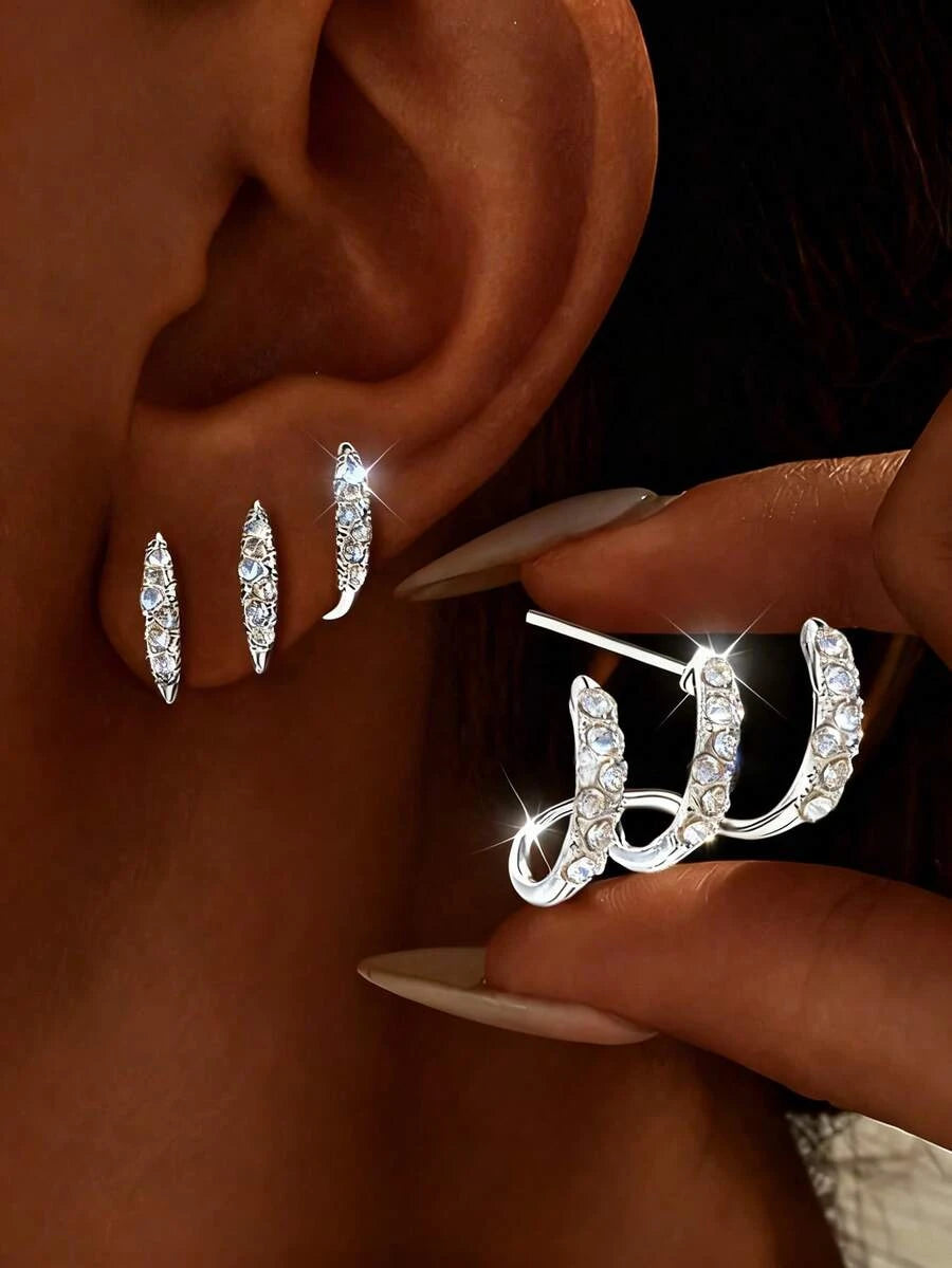 Vintage Resin U-Shaped Earrings