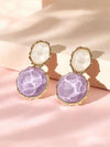 Asymmetric Green Wave Drop Earrings
