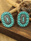 Western Style Turquoise Pendant Earrings
