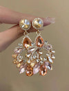 Retro Colorful Flower Stud Earrings