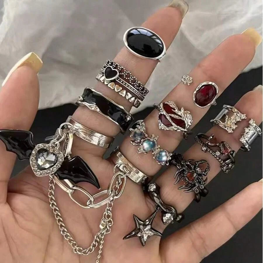 Gothic Cross Demon Ring