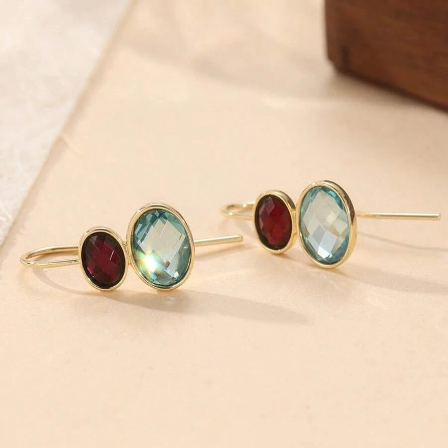 Retro Minimalist Geometric Drop Earrings