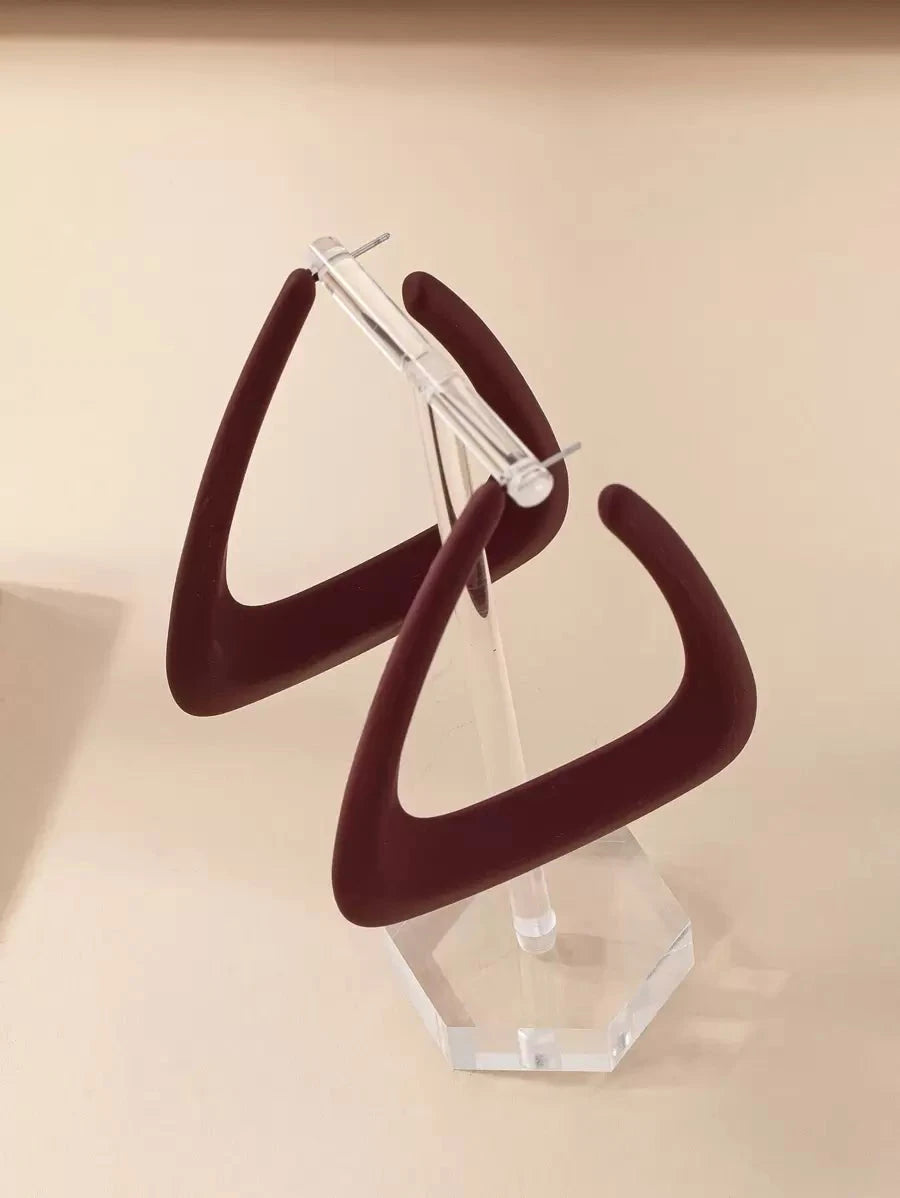 Geometric Design Hoop Earrings