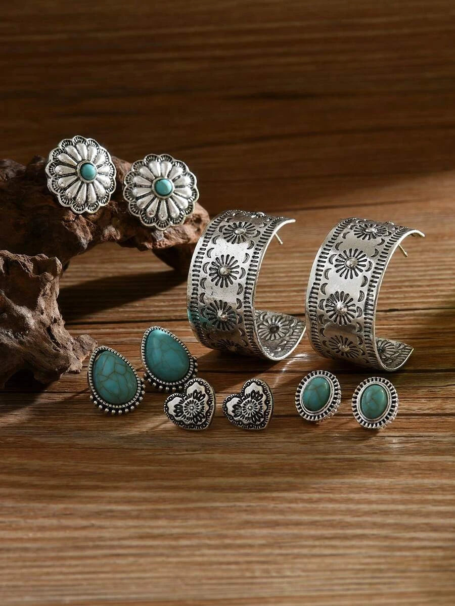 Vintage Water Drop Earring Set