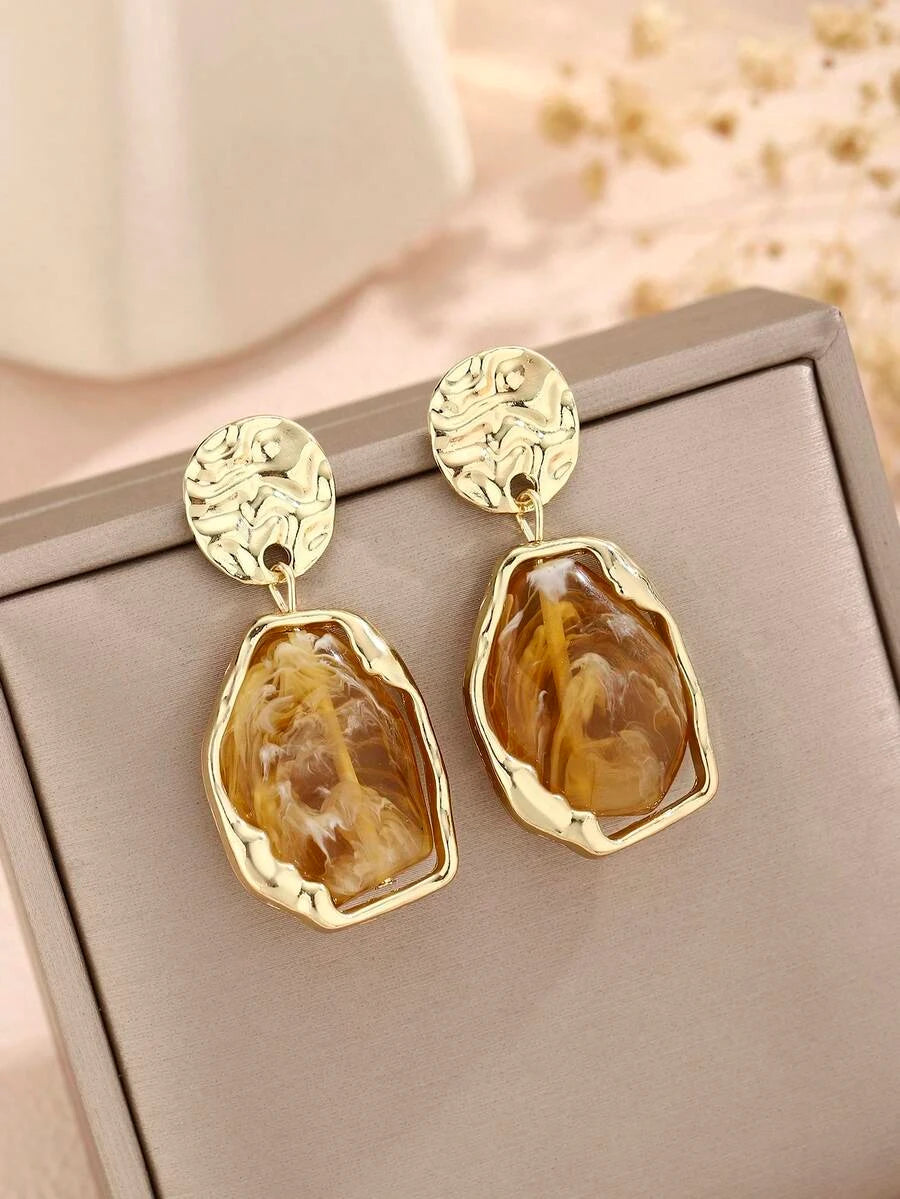 Bohemian Resin Drop Earrings