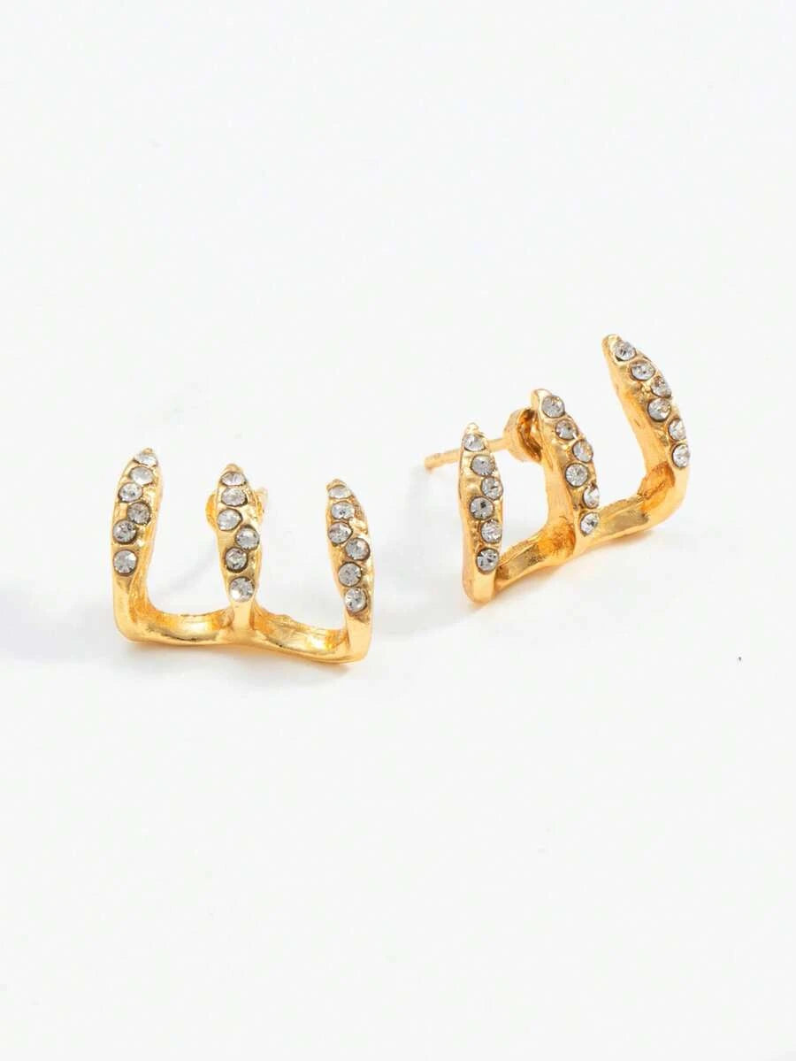 Vintage Resin U-Shaped Earrings