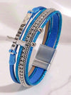 Bohemian PU Leather Cross Bracelet
