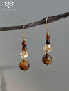 Vintage Faux Tiger Eye Earrings