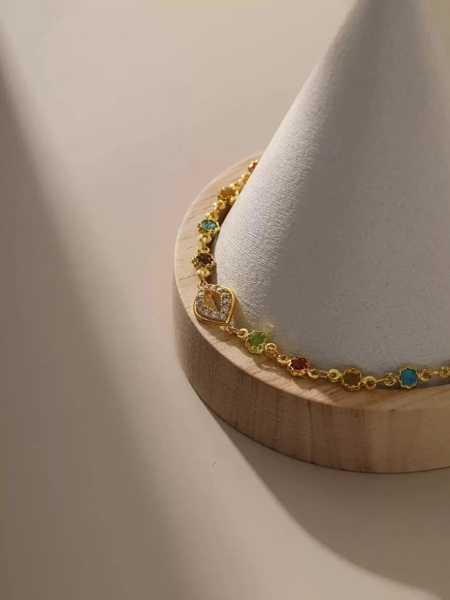 Cubic Zirconia Decor Bracelet