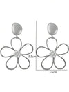 Geometric Faux Pearl Petal Earrings