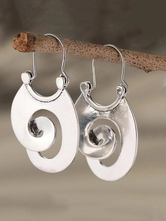 Vintage Spiral Hoop Earrings