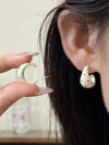 C-Shaped Polka Dot Earrings