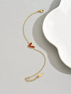 Gold Plated Stainless Steel Asymmetrical Heart Bracelet