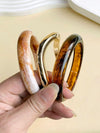 Vintage Boho Acrylic and Gold Bracelet Set