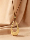 Bohemian Open Teardrop Pendant Necklace