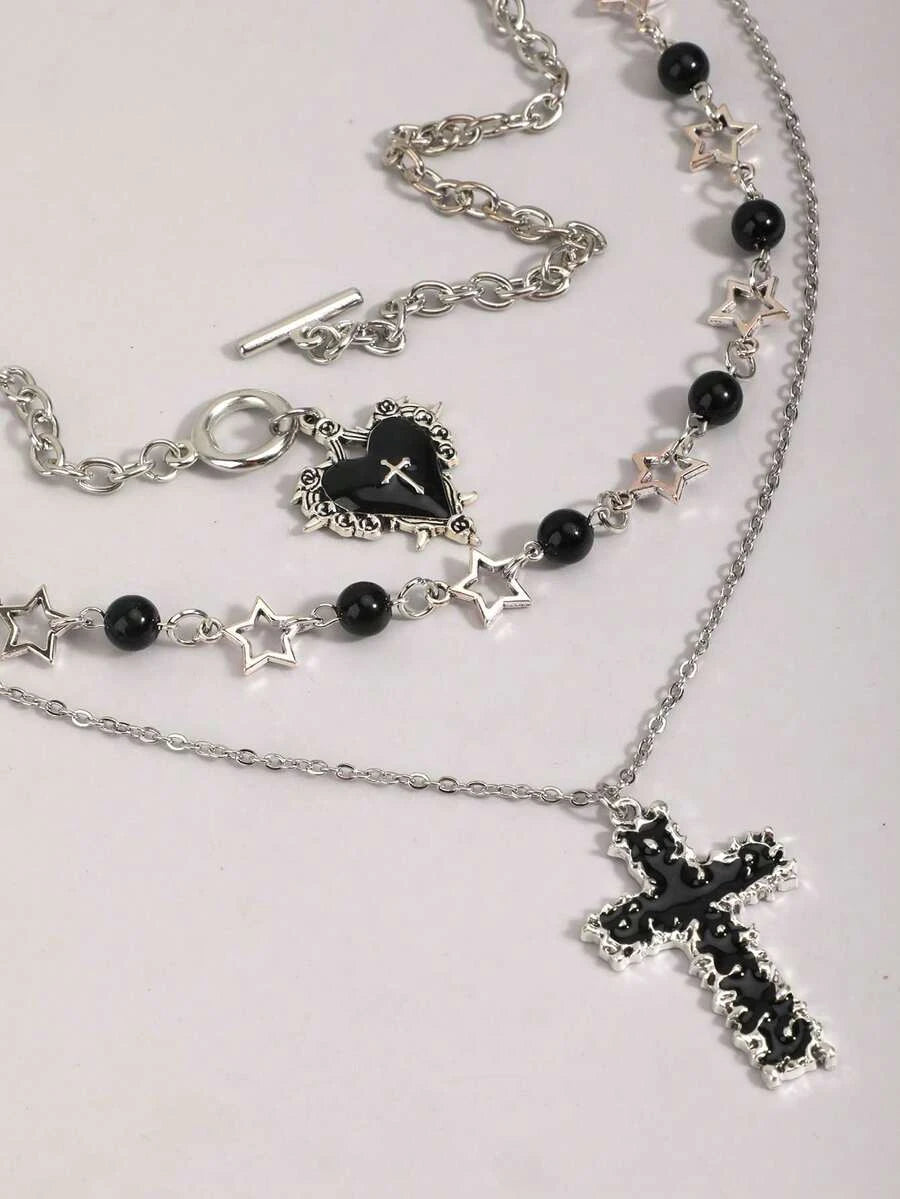Vintage Gothic Thorn Rose Choker Set