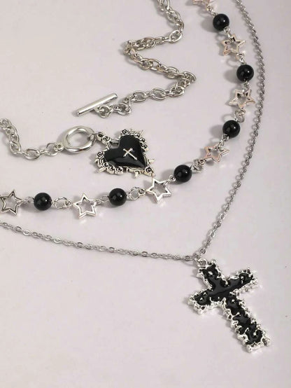 Vintage Gothic Thorn Rose Choker Set