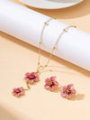 Handmade Orange Floral Jewelry Set