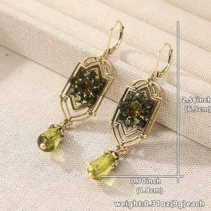 Vintage Teardrop Zirconia Earrings