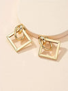 Geo Design Gold Earrings