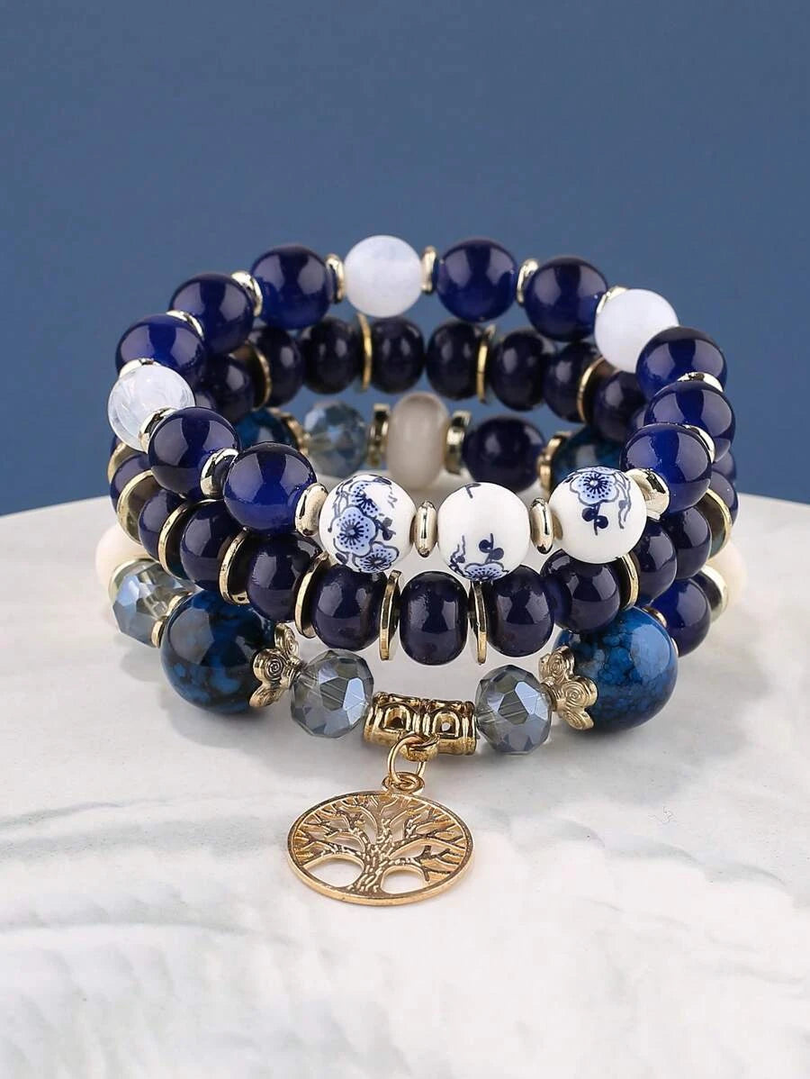 Tree Shaped Jewelry Bracelet Set