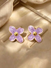 Elegant Stainless Steel Flower Earrings