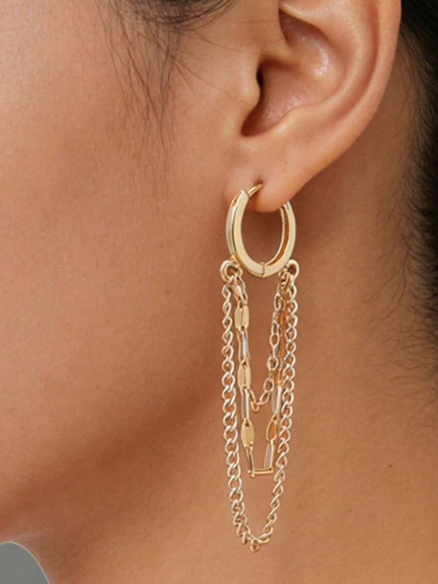 Stainless Steel Chain Earrings