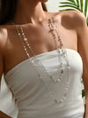 Faux Pearl Layered Necklace Set