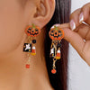 Spooky Sequin Rhinestone Dangle Earrings