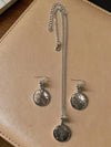 Vintage Minimalist Distressed Metal Disc Earrings