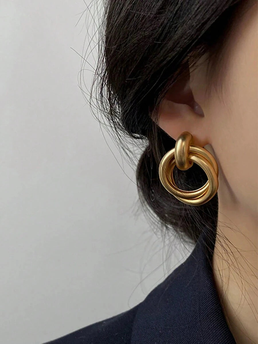 Geometric Twisted Wire Earrings