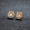 Stainless Steel Tiger Head Stud Earrings