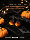 Vintage Pumpkin Water Drop Dangle Earrings