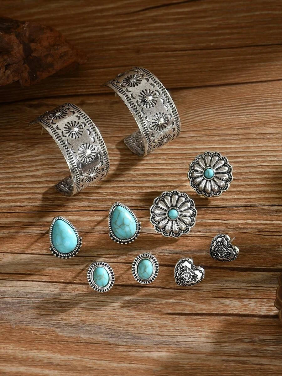 Vintage Water Drop Earring Set