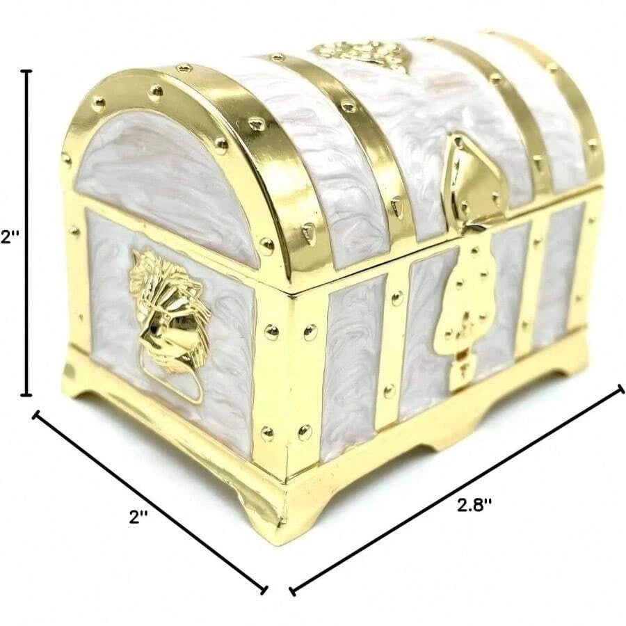 Vintage Metal Jewelry Chest