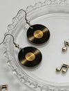 Retro Vinyl Record Drop Earrings