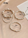 Faux Pearl Beaded Bracelet Set