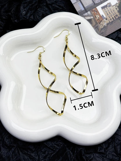 Vintage Twisted Textured Hoop Earrings