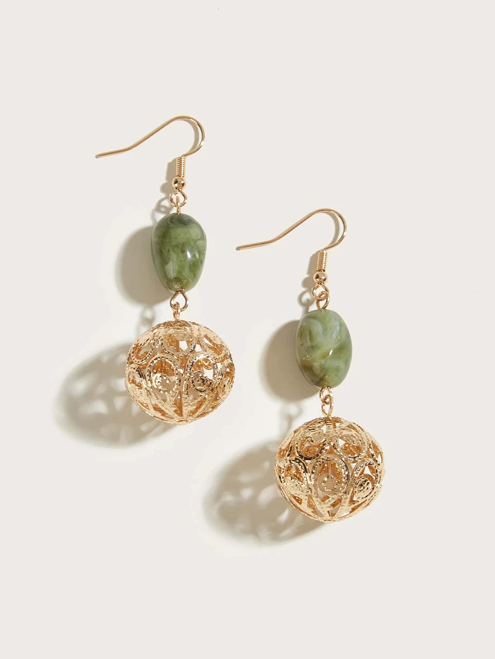 Boho Multicolor Hollow Ball Drop Earrings