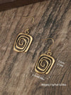 Vintage Style Asymmetrical Spiral Drop Earrings