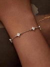 Rhinestone Floral Stretch Bracelet