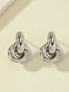 Geometric Double Circle Stud Earrings