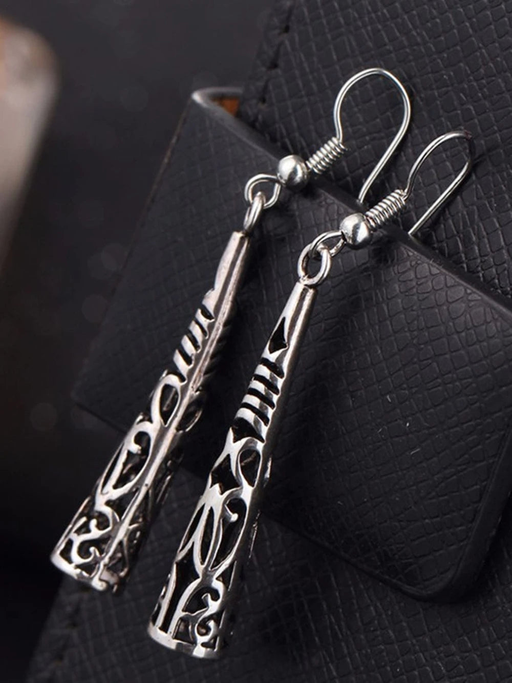 Vintage Silver Bohemian Flower Earrings