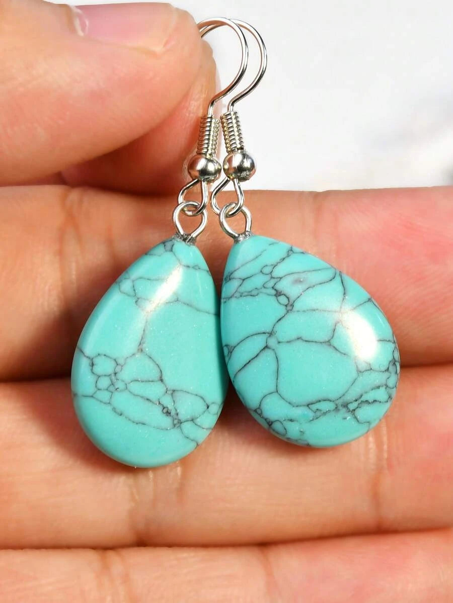 Bohemian Turquoise Water Drop Earrings
