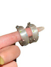 Round Metal Polka Dot Earrings