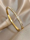 Minimalist Stainless Steel Rhinestone Bracelet